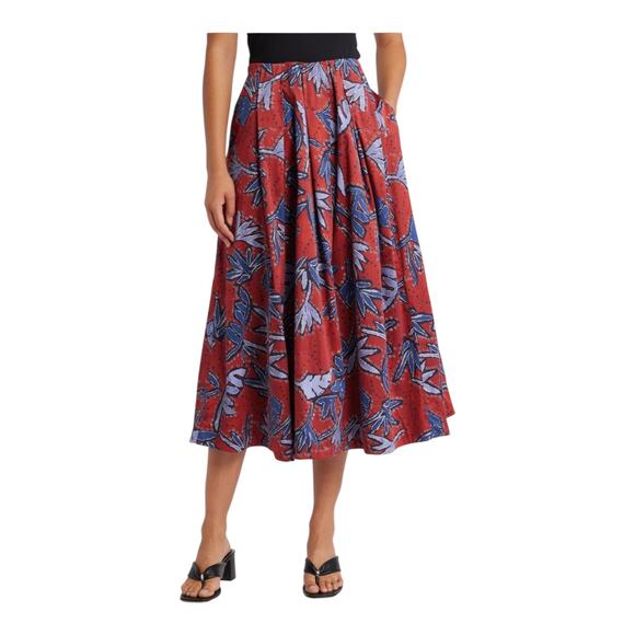 Nic + Zoe Autumn leaves maxi skirt red size 3X - Picture 1 of 8